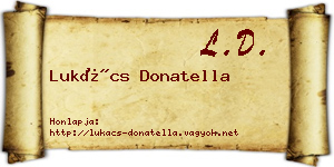 Lukács Donatella névjegykártya