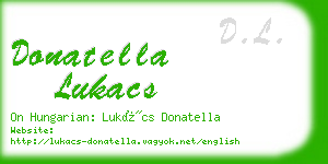 donatella lukacs business card